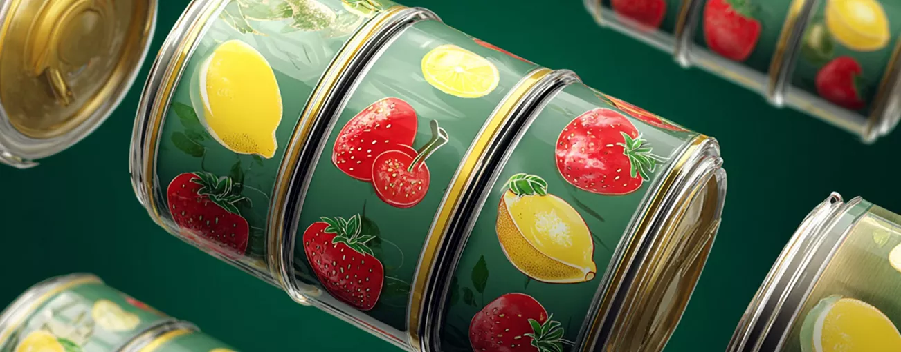 Fruit slot machine reels